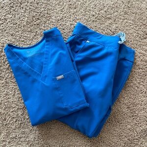 Figs Scrubs Royal Blue Set - Large